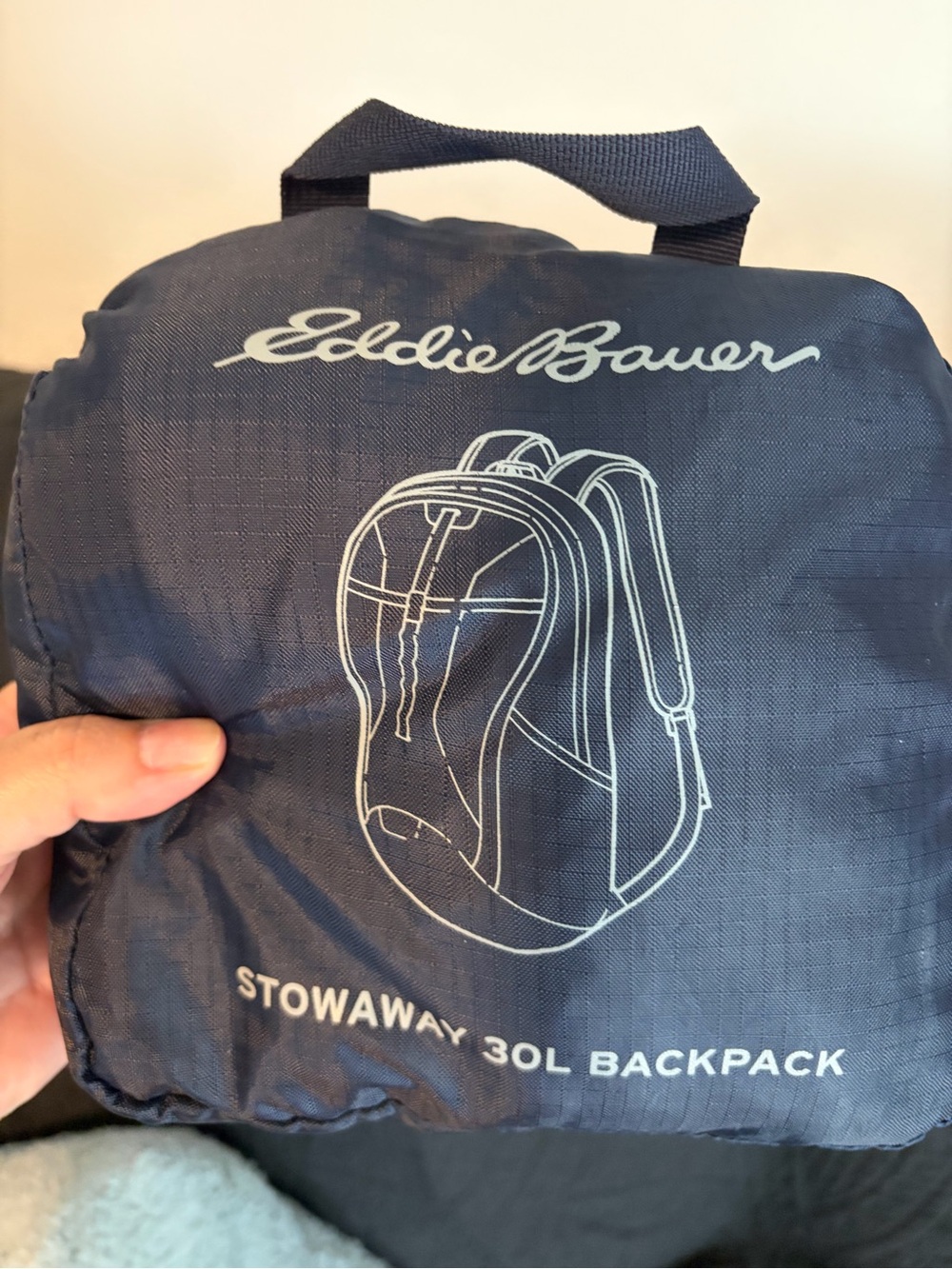 Eddie Bauer Navy Stowaway Packable Backpack